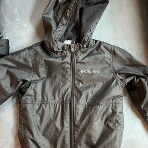 Columbia Kids Charcoal Hooded Raincoat